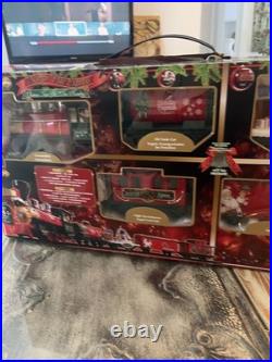 North Pole Express Train Set Wireless Remote Lights & Sounds Complete By EZTEC