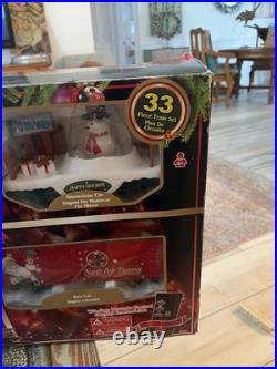 North Pole Express Train Set Wireless Remote Lights & Sounds Complete By EZTEC