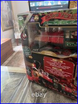 North Pole Express Train Set Wireless Remote Lights & Sounds Complete By EZTEC