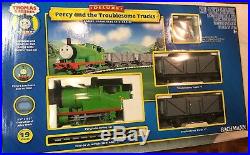 PERCY AND THE TROUBLESOME TRUCKS TRAIN SET NEW Bachmann G Scale Thomas