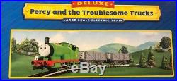 PERCY AND THE TROUBLESOME TRUCKS TRAIN SET NEW Bachmann G Scale Thomas
