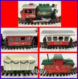 PIKO G Scale Christmas Train Set with Steam Engine 37105 plus Christmas Cars -NICE
