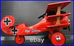 Pedal Car Pre WW2 Plane Metal WW1 Red Baron Airplane For G Scale Model Train Set