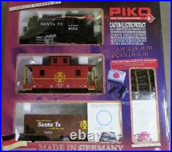 Piko Complete Starter Set Santa Fe Freight Train 38104 G Scale New