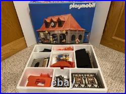 Playmobil 4300 Bahnhof Train Station Set Complete Box and Booklet 1989 Vintage Playmobil 4300 Bahnhof Train Station Set Complete Box and Booklet 1989 Vintage