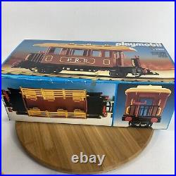 Playmobil P. R. R. Brown Passenger Car Train Set 1980 G Scale With Stickers 1 Figure