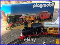 Playmobil Western Train Set 3958 Vintage 1988 with Box G-Scale RARE Sears Release