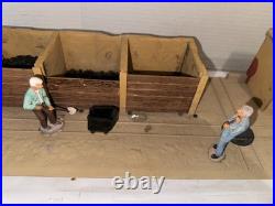 Pola / LGB G Scale Coal Station Platform Building W People For Train Set Layout