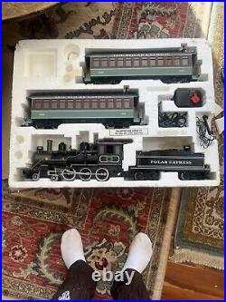 Polar Express Train Set G scale plus 22 pieces of track and Polar Express Book Polar Express Train Set G scale plus 22 pieces of track and Polar Express Book