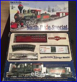 RARE Bachmann 90044 North Pole Special G Scale 4-6-0 Big Haulers Xmas Train Set