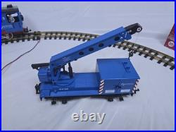 RARE LGB 72435 Blue 0-4-0 Mannesmann G Gauge Scale Smoke Sound Starter Train Set