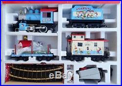 RARE & NIB! LGB Peanuts Snoopy Baseball Train Set 72427 G Scale Steam Locomotive