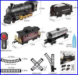 RC Train Set for Kids, Alloy Steam Locomotive with Cars and Tracks Train Set f RC Train Set for Kids, Alloy Steam Locomotive with Cars and Tracks Train Set f