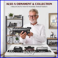 RC Train Set for Kids, Alloy Steam Locomotive with Cars and Tracks Train Set f RC Train Set for Kids, Alloy Steam Locomotive with Cars and Tracks Train Set f