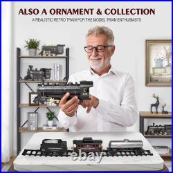 RC Train Set for Kids, Alloy Steam Locomotive with Cars and Tracks Train Set f