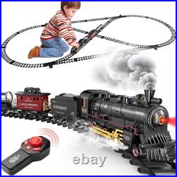 RC Train Set for Kids, Alloy Steam Locomotive with Cars and Tracks Train Set f RC Train Set for Kids, Alloy Steam Locomotive with Cars and Tracks Train Set f