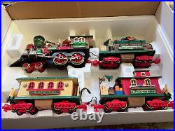 Rare Dillard's Trimmings Animated Christmas Train Set G Scale By New Bright