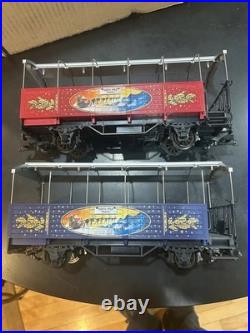 Set 2 LGB 32253 Christmas Observation Cars, G Scale, 1988, Germany, C7/EX Rare