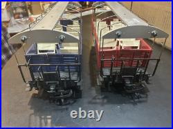 Set 2 LGB 32253 Christmas Observation Cars, G Scale, 1988, Germany, C7/EX Rare