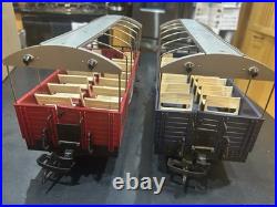 Set 2 LGB 32253 Christmas Observation Cars, G Scale, 1988, Germany, C7/EX Rare