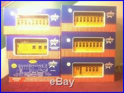 Set Of (6) USA Trains With Locomotive Caboose And Passenger Cars-docksider Loco