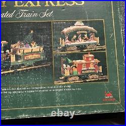 The HOLIDAY EXPRESS ELECTRIC G Scale Christmas Train Set #380 with 3 Add-on Cars