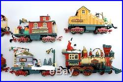 The Holiday Express Animated Musical Train Set G Gauge Santa & Elves New Bright