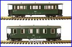 Train Line45 Set 2 Stück HSB Traditionswagen 900-456 und 900-460 Spur G