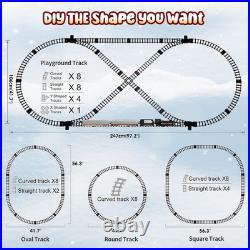 Train Set Metal Train Toys with Luxury Tracks and Glowing Passenger, Christmas