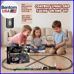Train Set, Remote Control Train Toys with Light-Up Cars and Tracks