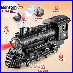 Train Set, Remote Control Train Toys with Light-Up Cars and Tracks