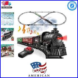Train Set, Remote Control Train Toys with Luxury Track & Glowing Passenger Ca