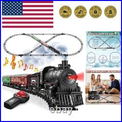 Train Set, Remote Control Train Toys with Luxury Track & Glowing Passenger Ca