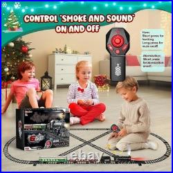 Train Set, Remote Control Train Toys with Luxury Track & Glowing Passenger Ca