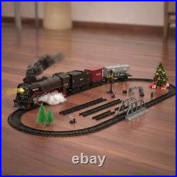 Train Set for Kids, Electric Train Toys with Realistic Light Sounds Smoke, Ch