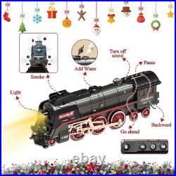 Train Set for Kids, Electric Train Toys with Realistic Light Sounds Smoke, Ch