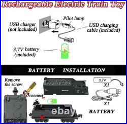 Train Set for Kids, Electric Train Toys with Realistic Light Sounds Smoke, Ch