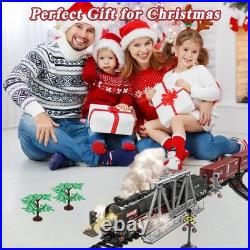 Train Set for Kids, Electric Train Toys with Realistic Light Sounds Smoke, Ch