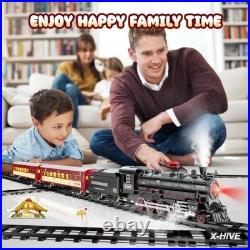Train Sets 16.7 inches Alloy Steel 1 Hot Bee RC Set Steam Locomotive Light-Up
