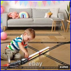 Train Sets 16.7 inches Alloy Steel 1 Hot Bee RC Set Steam Locomotive Light-Up