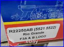USA TRAINS RIO GRANDE F3A/B Diesel Locomotive Set REVOLUTION & PHOENIX SOUND