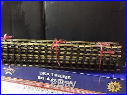 USA TRAINS RS-1060 2 FT. STRAIGHT TRACK Solid Brass Rail Set Of 7