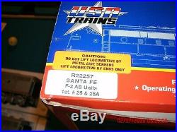 USA TRAINS g scale ab set r22257 santa fe #26 & 26A NEW IN BOX
