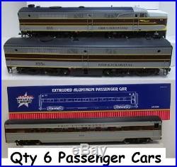 USA TRAIN 2-Loco's R22410-2 PA/PB Set with 6 Passenger Cars-Free Shipping Read