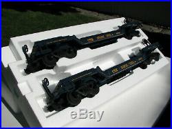 USA Trains Center Depressed Flatcar G Scale 2 Car Set Excellent In Box
