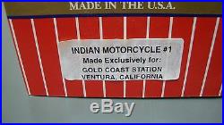 USA Trains Custom Run Indian Motorycycle 3 Car Set Boxcar Extremely Rare Nib