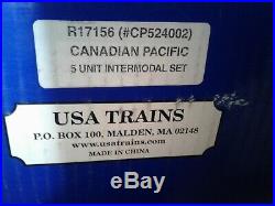 USA Trains G Scale Intermodal 5 Unit Articulated Set R17156 Canadian Pacific