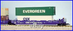 USA Trains G Scale Intermodal 5 Unit Articulated Set R17157 CSX (No Containers)