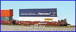 USA Trains G Scale Intermodal 5 Unit Articulated Set R17160 BNSF (No Containers)