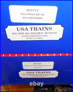 USA Trains G Scale Intermodal Containers Set Of Six Pre-owned (mhs)